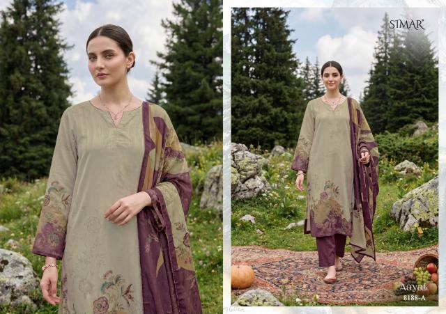 Glossy simar aayat wholesale ladies dress material market in surat